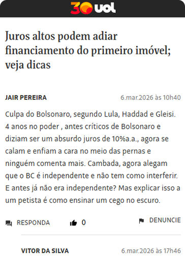 Matéria UOL sobre Referência Capital